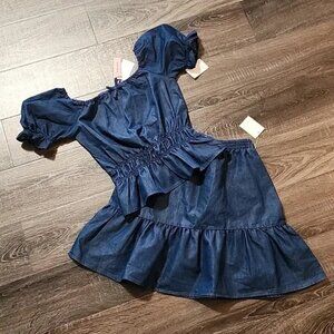 BGBGirls chambray skirt SET